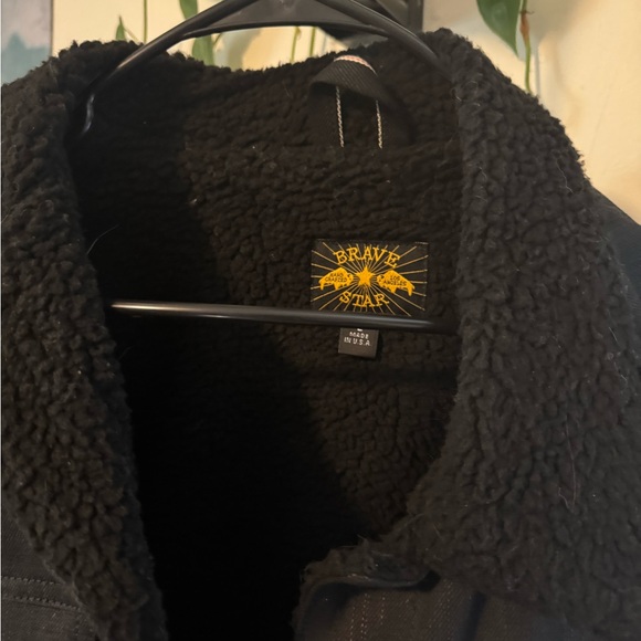 Brave Star Selvedge black Sherpa trucker jacket - Picture 2 of 6